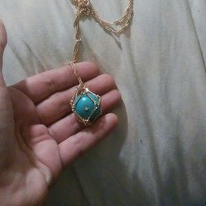 Tobias Stone Pendant Necklace Turquoise color